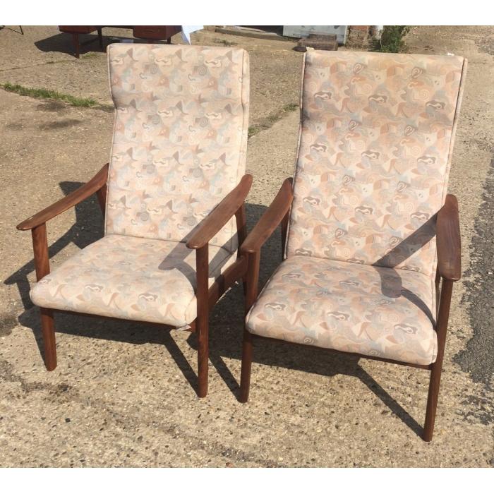 Pair Danish teak high back chairs .jpg